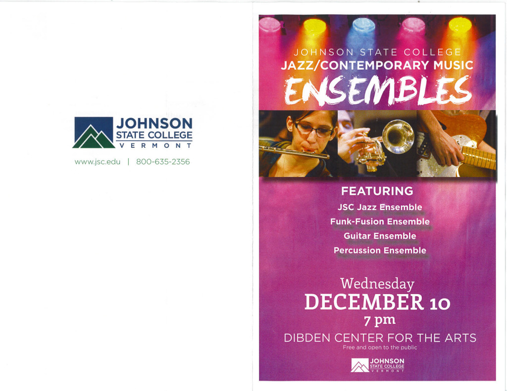 JSC Ensembles program - Fall 2014 (cover)