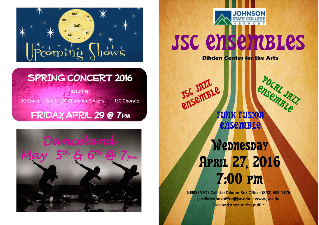 JSC Ensembles program - Spring 2016 (cover)