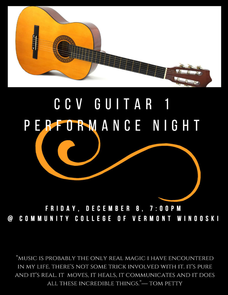 CCV Guitar 1 flyer - Fall 2017