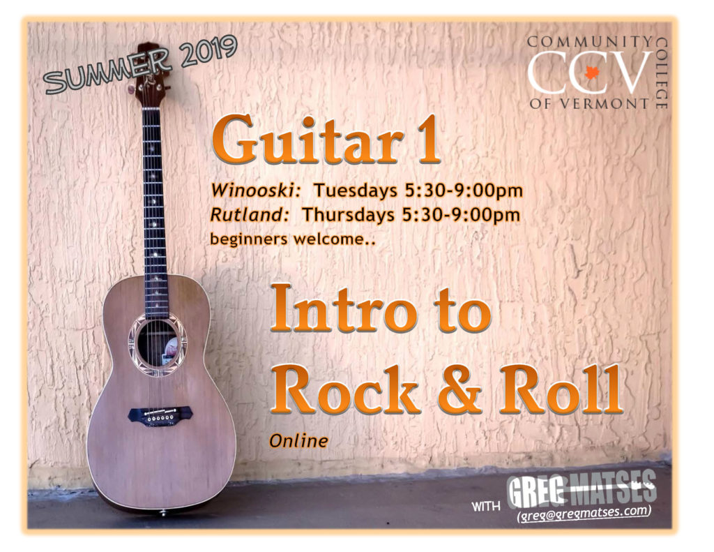 CCV Guitar 1 - Intro to Rock & Roll flyer