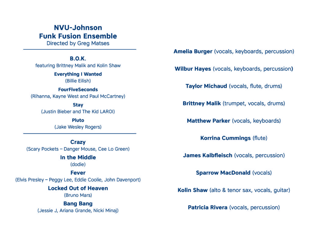 NVU-Johnson Ensembles program - Spring 2023 (back)