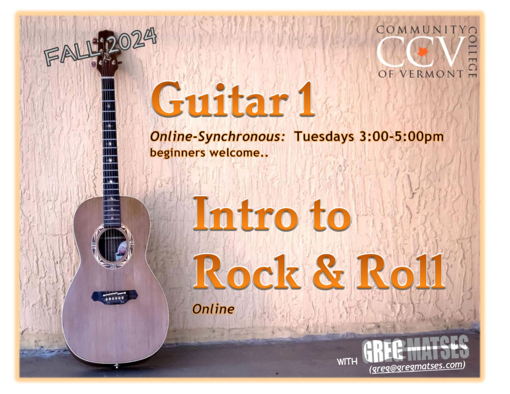 CCV Guitar 1-Intro to Rock & Roll flyer